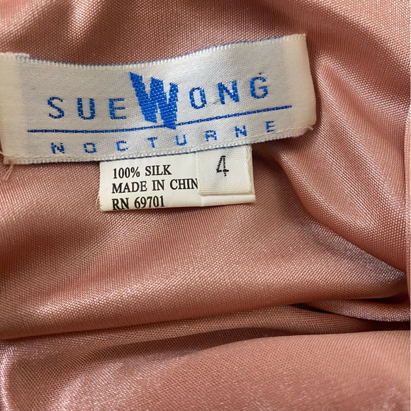 Sue Wong Blush Floral Lace Maxi Dress - Picture 11 of 16